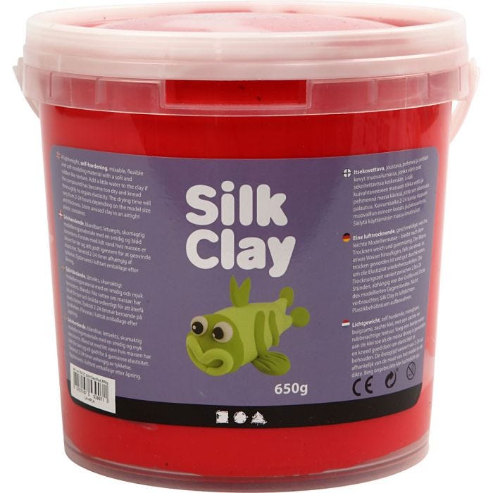 Silk Clay® , rojo, 650 gr/ 1 cubo