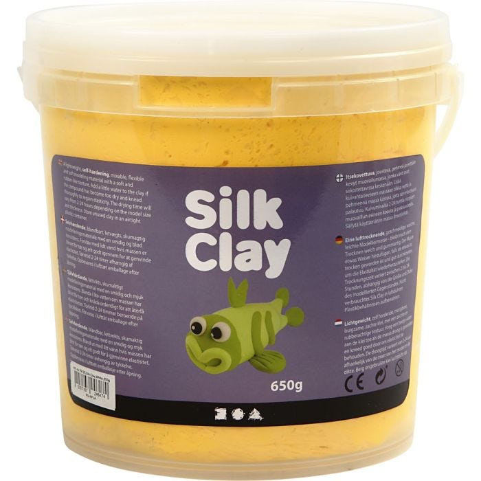 Silk Clay®, amarillo, 650 gr/ 1 cubo