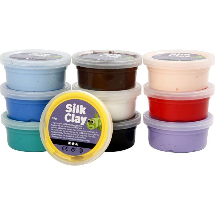 Silk Clay®, Basic 1, surtido de colores, 10x40 gr/ 1 paquete