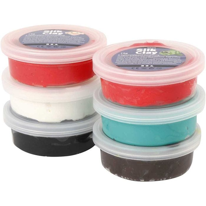 Silk Clay®, colores navideños, 6x14 gr/ 1 paquete