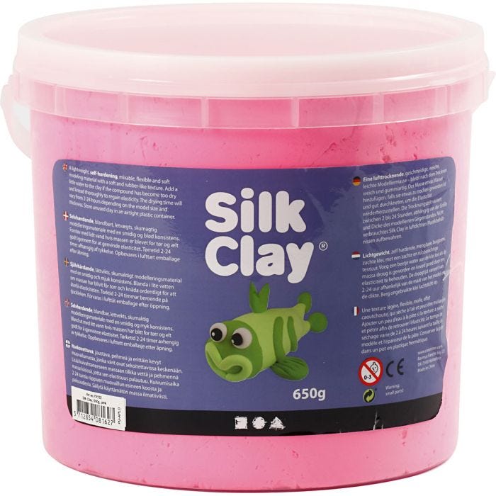 Silk Clay®, rosa, 650 gr/ 1 cubo