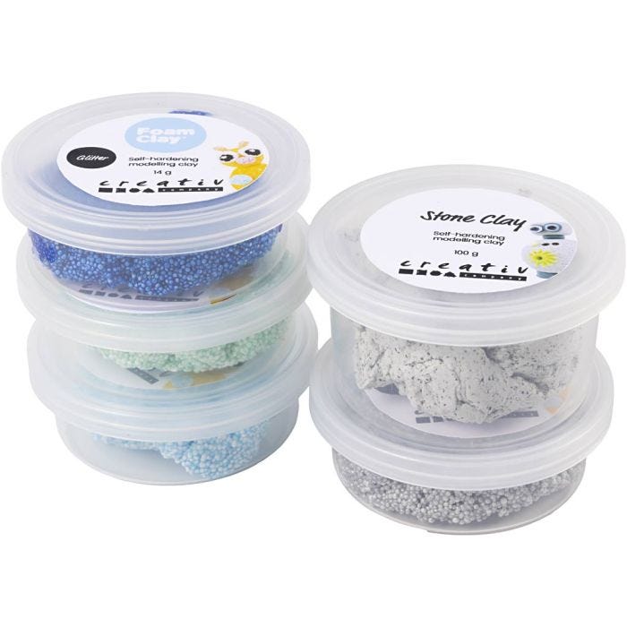 Stone Clay Mix, azul/gris harmonía, 1 paquete