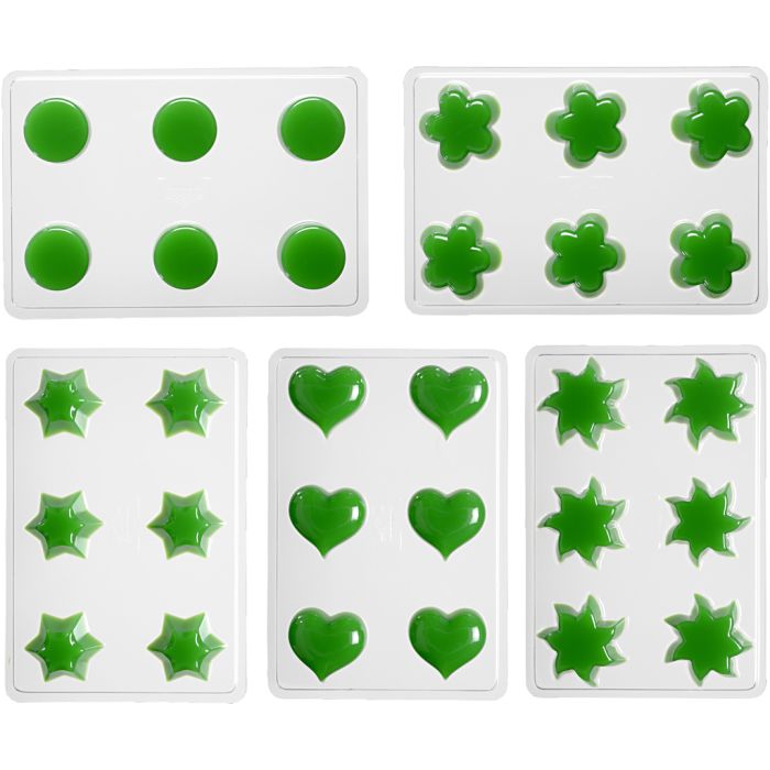 Moldes para velas flotantes, flor, corazón, sol, estrella, círculo, 1 set