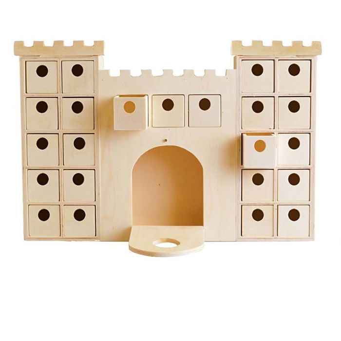 Calendario de Adviento de madera para decorar, medidas 42x27 cm, 1 ud