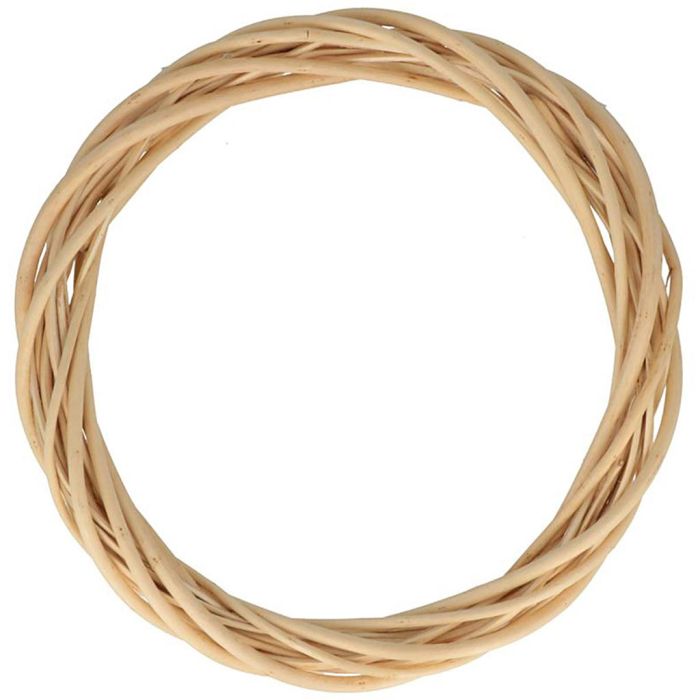 Corona de mimbre para decorar, medidas 30 cm, 1 ud
