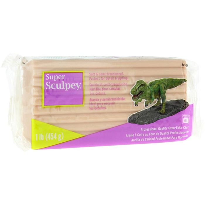 Cerámica y escultura Super Sculpey, beige, 454 gr/ 1 paquete