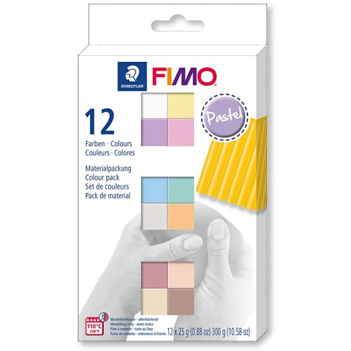 Pasta para modelar Soft Fimo Effect, colores pastel, 12x25 gr/ 1 paquete