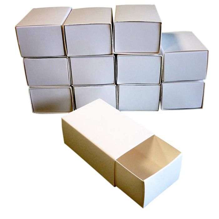 Cajas de cerillas vacías, medidas 8x5x3,5 cm, 12 ud/ 1 paquete