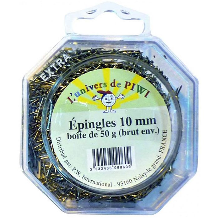 Alfileres de plata para lentejuelas, medidas 10 mm, 50 gr/ 1 paquete