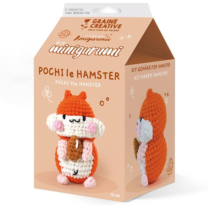 Kit Amigurumis Crochet, Pochi el hámster, 1 paquete