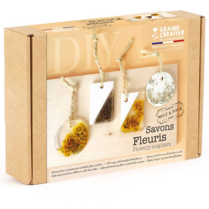 Kit de jabones de flores, 4 ud/ 1 paquete