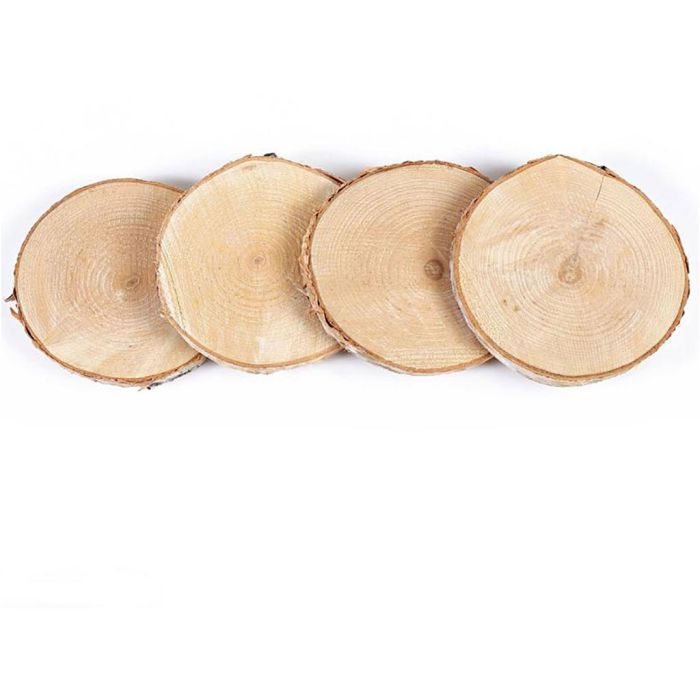 Troncos de madera, medidas 7+10 cm, 4 ud/ 1 paquete