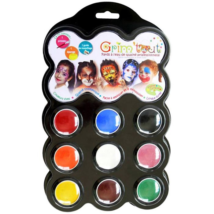 Pintura facial de carnaval, surtido de colores, 1 paquete