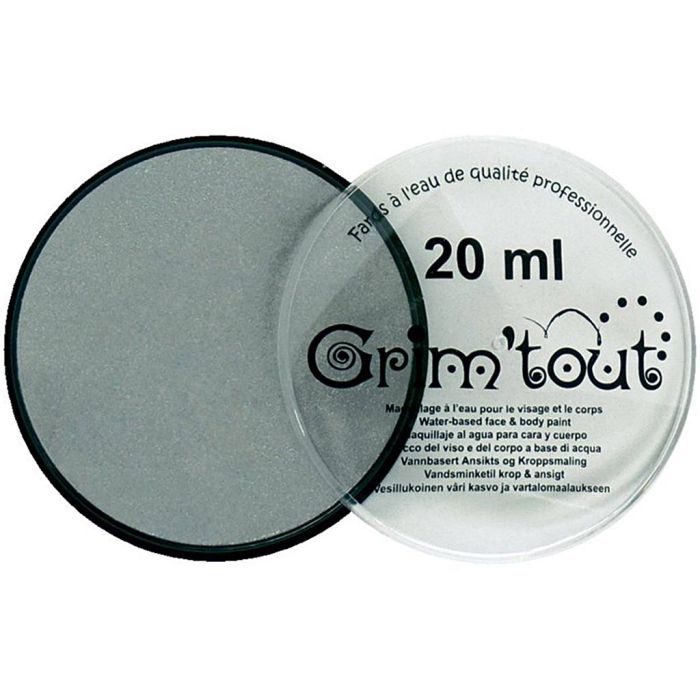 Paleta de pintura facial profesional, plata metalizado, 20 ml/ 1 bote