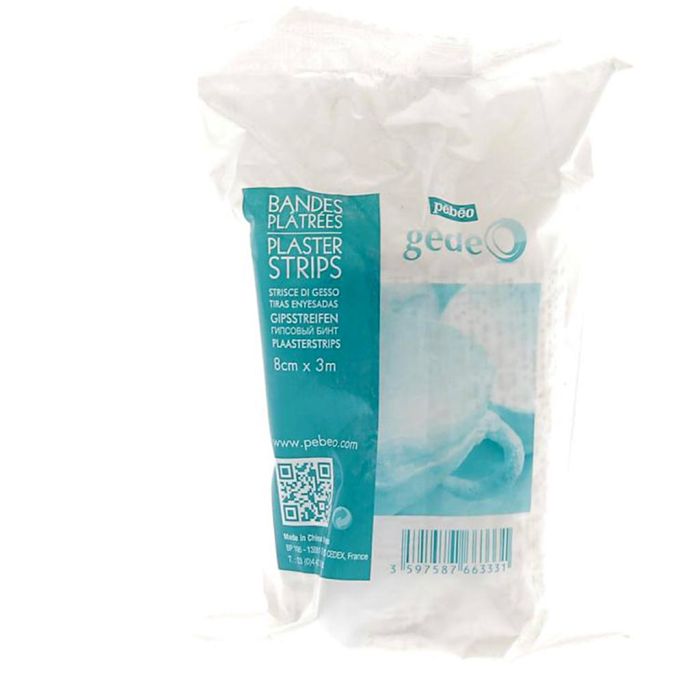 Gasa de yeso Gédéo, medidas 8 cm, 3 m/ 1 paquete