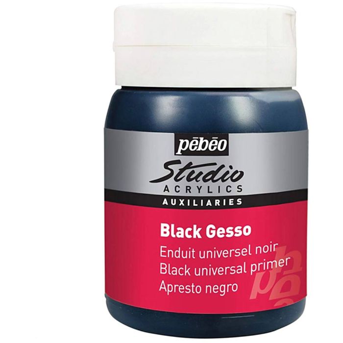 Pébéo Studio Gesso, negro, 500 ml/ 1 paquete