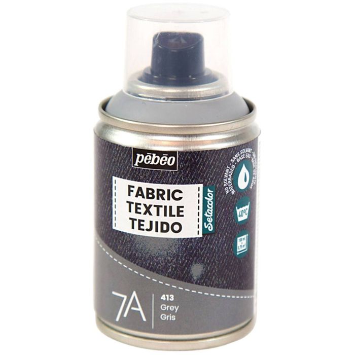Pintura textil en spray, gris, 100 ml/ 1 botella