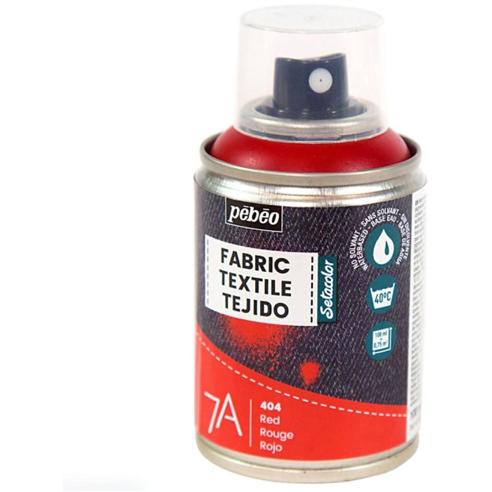 Pintura textil en spray, rojo, 100 ml/ 1 botella