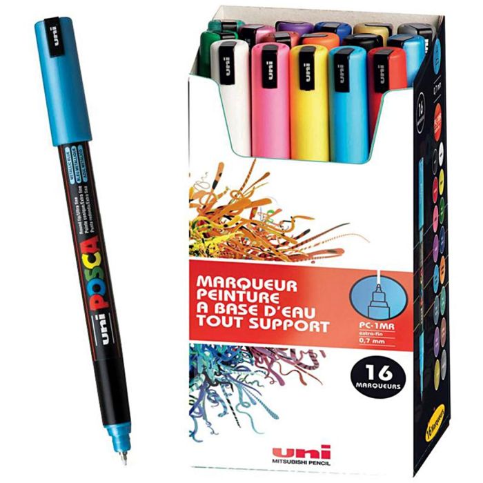Set de rotuladores Posca, PC-1MR, medida PC-1MR, surtido de colores, 16 ud/ 1 paquete