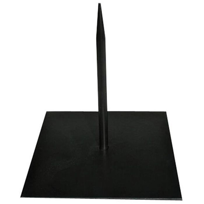 Base con varilla, A: 12,5 cm, L. 12 cm, A: 12 cm, negro, 1 ud