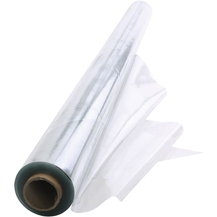 Hule, A: 140 cm, grosor 0,14 mm, 185 gr, transparente, 30 m/ 1 rollo