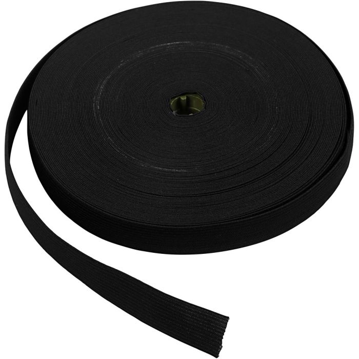 A: 20 mm, negro, 25 m/ 1 rollo