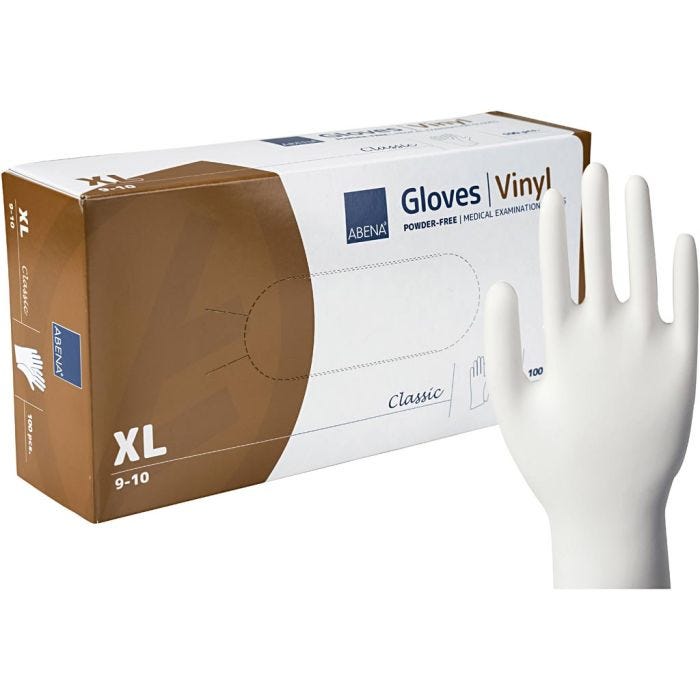 Guantes desechables, medidas XL, 100 ud/ 1 paquete