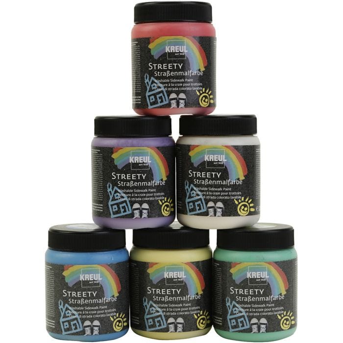 Pintura de Tiza para Aceras, 6x200 ml/ 1 paquete