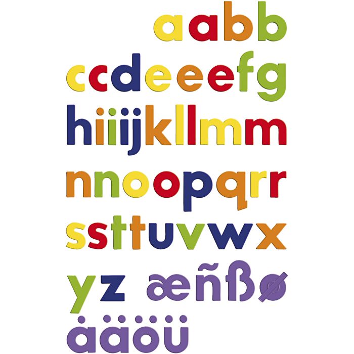 Letras magnéticas, 36 ud/ 1 paquete