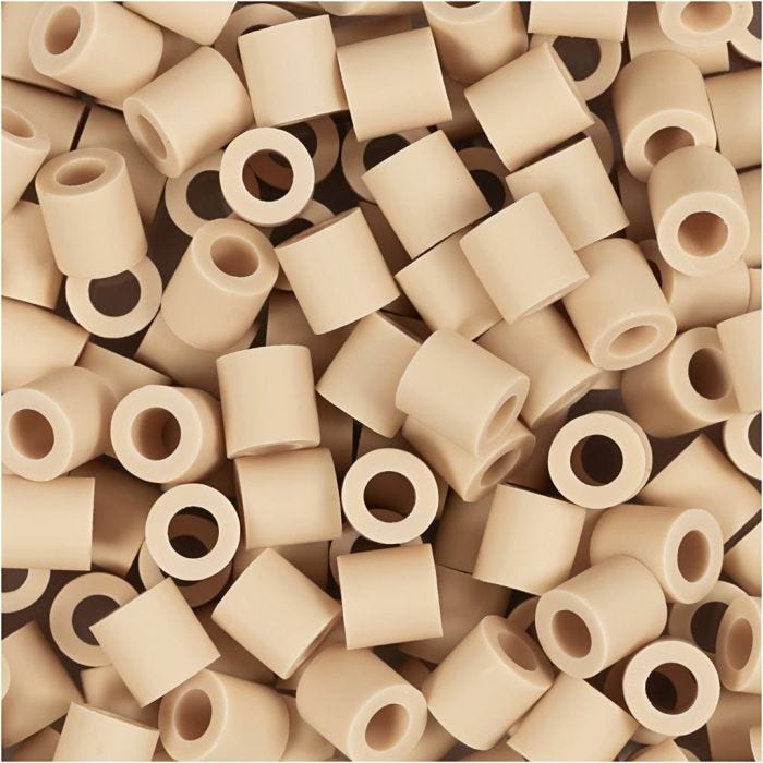 NABBI BioBeads Cuentas, medidas 5x5 mm, medida agujero 2.5 mm, medium, crema, 1000 ud/ 1 paquete
