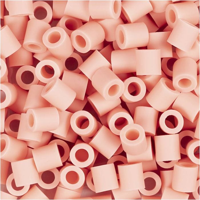 NABBI BioBeads Cuentas, medidas 5x5 mm, medida agujero 2,5 mm, medium, salmón (051), 1000 ud/ 1 paquete