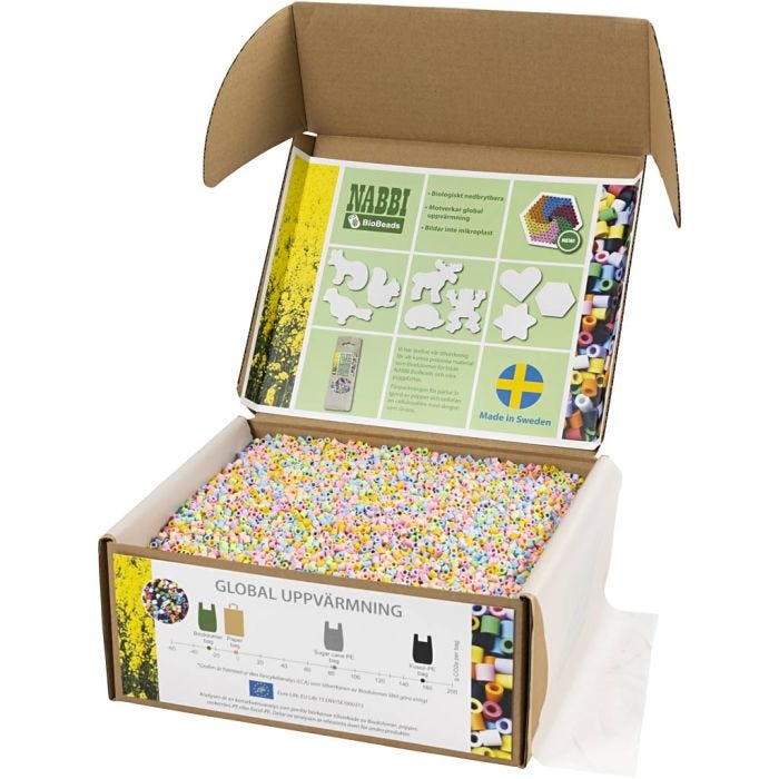 NABBI BioBeads Cuentas, medidas 5x5 cm, medium, colores pastel, 55000 ud/ 1 paquete