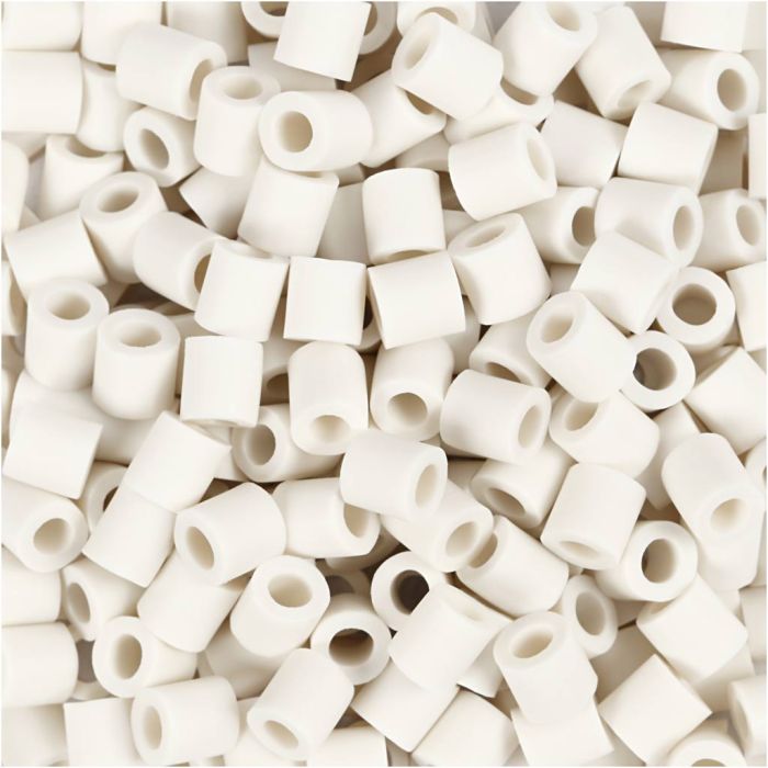 NABBI BioBeads Cuentas, medidas 5x5 mm, medida agujero 2.5 mm, medium, blanco, 1000 ud/ 1 paquete