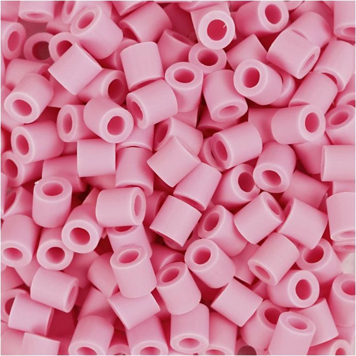 NABBI BioBeads Cuentas, medidas 5x5 mm, medida agujero 2.5 mm, medium, rosado, 1000 ud/ 1 paquete
