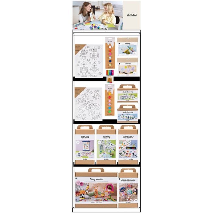 Expositor de suelo, montado, Decoración y arte para niños, 104 uds de vta/ 1 ud