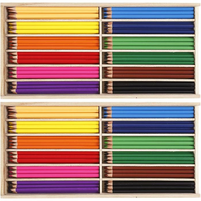 Lápices de Colores, mina 3 mm, surtido de colores, 2x144 ud/ 1 paquete