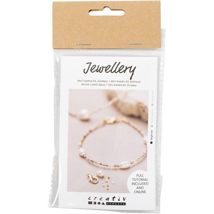 Mini Kit de manualidades Joyas, Pulsera y collar con broche, 1 paquete