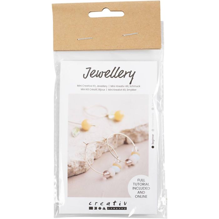 Mini Kit de manualidades Joyas, Aros con cuentas, 1 paquete