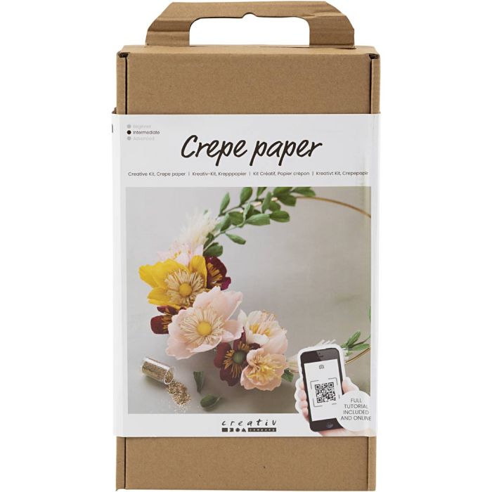 Kit de manualidades Papel Crespón, Guirnalda, Relación crêpe: 180%, 1 paquete
