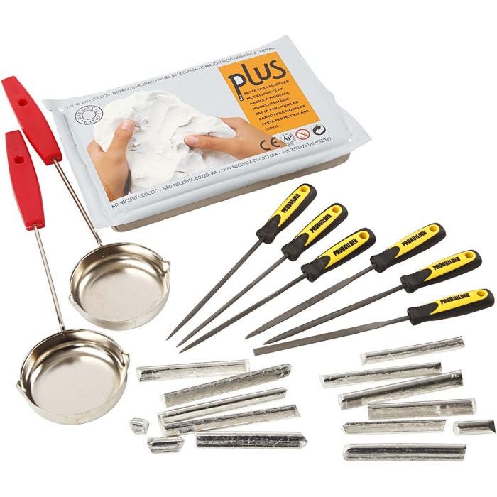Fundición de estaño en pasta, 1 set