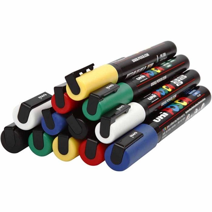 Rotulador Posca , 12 ud/ 1 paquete