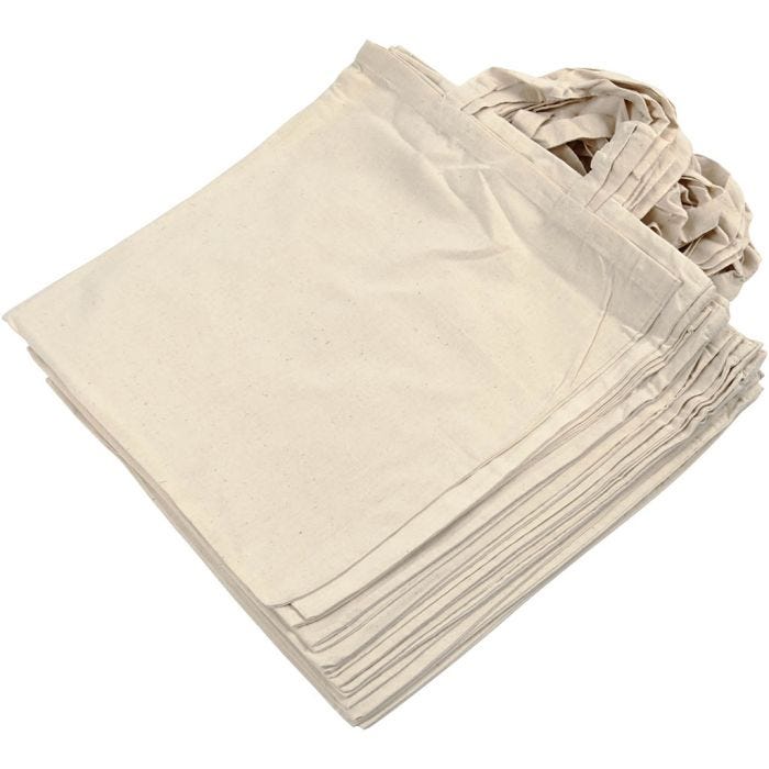 Bolsa de Tela, medidas 38x42 cm, 145 gr, 20 ud/ 1 paquete