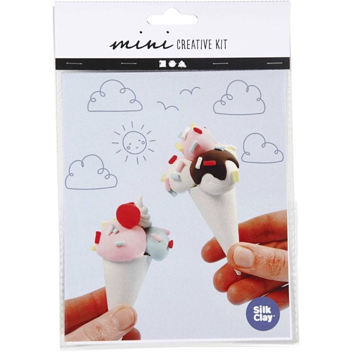 Mini Kit de manualidades, conos de helado, 1 paquete