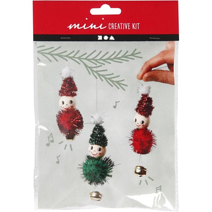 Mini Kit de manualidades, Decoración de Navidad para colgar, 1 paquete