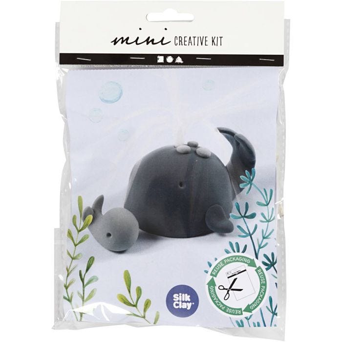 Mini Kit de manualidades, Ballena y su cría, 1 paquete