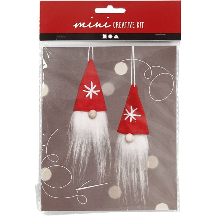 Mini Kit de manualidades, Duende de Navidad para colgar, 11 cm, 1 paquete