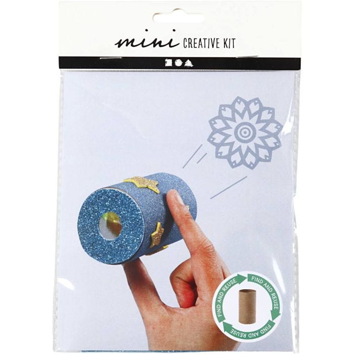 Mini Kit de manualidades, Caleidoscopio con papel higiénico, 1 paquete