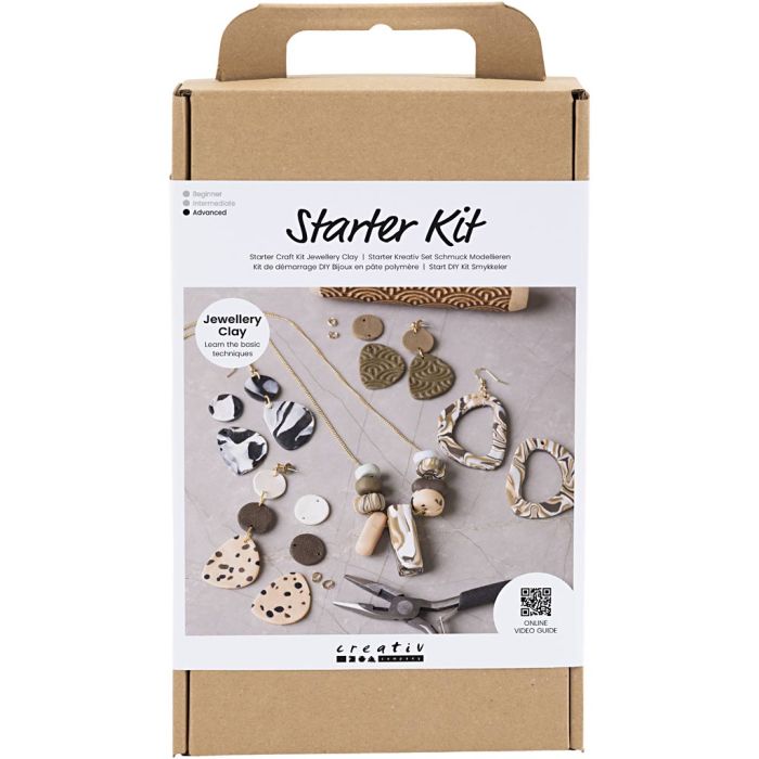 Kit de manualidades para principiantes Arcilla para Joyería, Bisutería, surtido de colores, 1 paquete