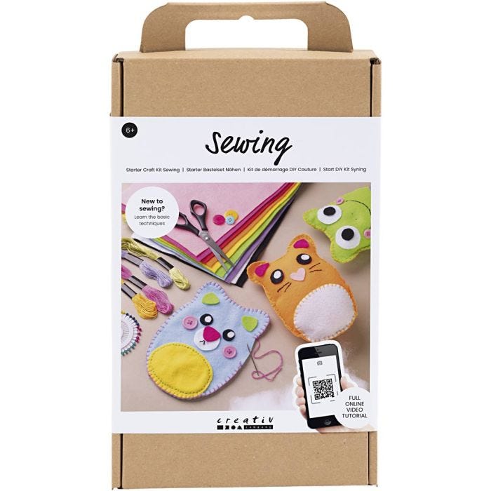 Kit de manualidades para principiantes Costura, Ositos de peluche, 1 paquete