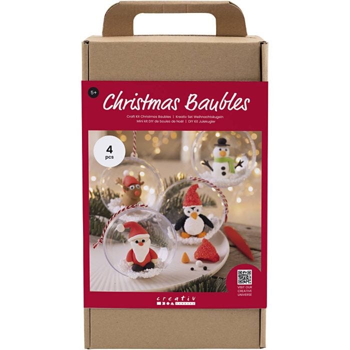 Kit de manualidades Bolas de Navidad, Modelado, 1 paquete